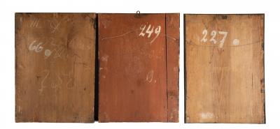 Three Commemorative German Armorial Paintings On Board