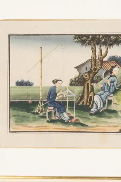 Three Framed Chinese Export Watercolors