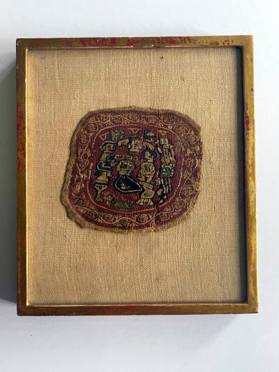 Three Framed Textile Fragments Continental Europe