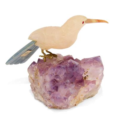 Three Gemstone and Hardstone Models of Exotic Birds