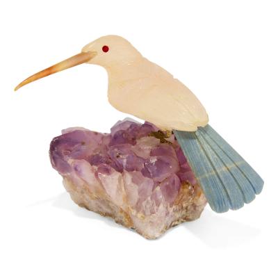 Three Gemstone and Hardstone Models of Exotic Birds