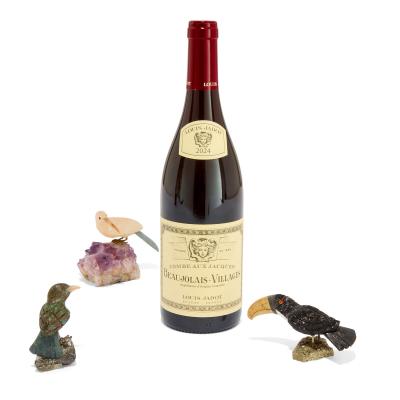 Three Gemstone and Hardstone Models of Exotic Birds