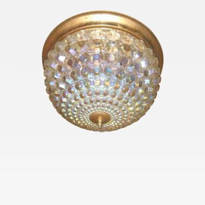 Three Italian Mold Blown Opaque Glass Fixtures