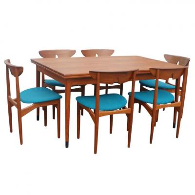 Three Kurt Ostervig Scandinavian Teak Dining Chairs