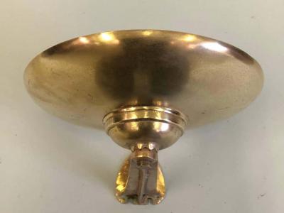 Three Large Italian Mid Century Modern Solid Brass Wall Sconces