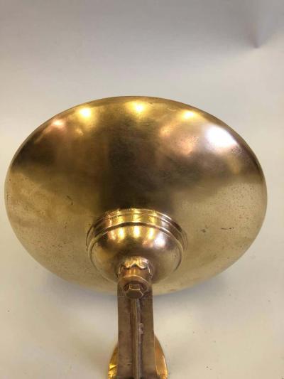 Three Large Italian Mid Century Modern Solid Brass Wall Sconces