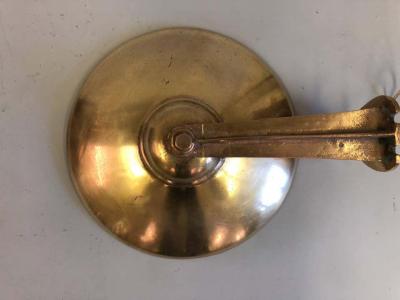 Three Large Italian Mid Century Modern Solid Brass Wall Sconces