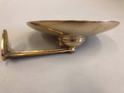 Three Large Italian Mid Century Modern Solid Brass Wall Sconces