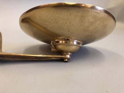 Three Large Italian Mid Century Modern Solid Brass Wall Sconces