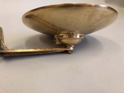 Three Large Italian Mid Century Modern Solid Brass Wall Sconces