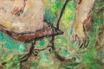 Three Nudes on a Park Bench Oil on Canvas