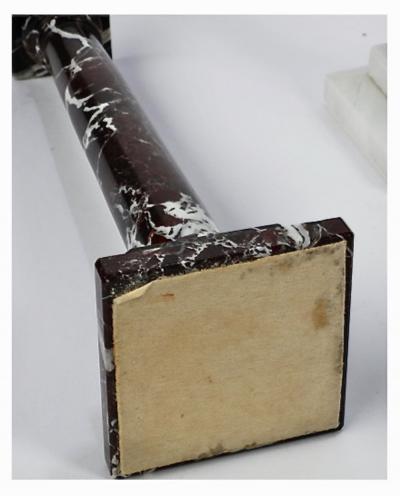 Three Pairs Large Marble Candlesticks