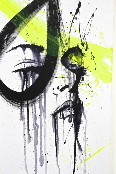 Three Part Painting Eve The Snake by MS Acryl on Canvas Austria 2024