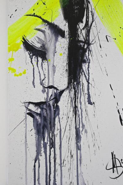 Three Part Painting Eve The Snake by MS Acryl on Canvas Austria 2024