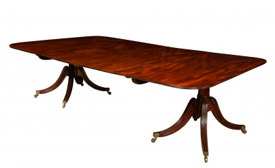 Three Pedestal Cumberland Dining Table