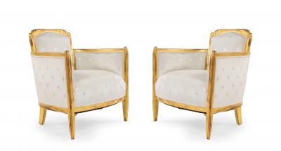 Three Piece French Art Deco White Star Living Room Set