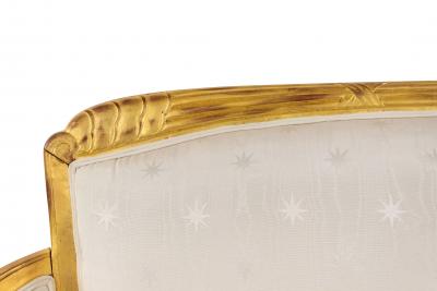 Three Piece French Art Deco White Star Living Room Set