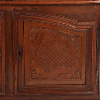 Three Piece French Oak Cabinet 19th Century
