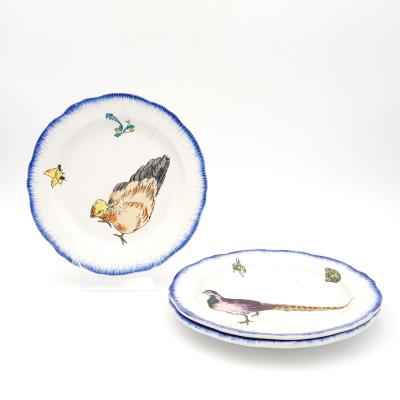 Three Plates from the Rousseau Service France circa 1870