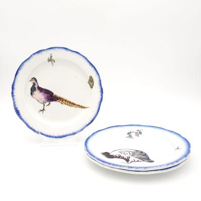 Three Plates from the Rousseau Service France circa 1870