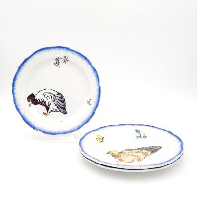 Three Plates from the Rousseau Service France circa 1870