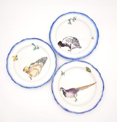 Three Plates from the Rousseau Service France circa 1870