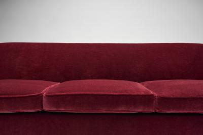 Three Seater Mid Century Sofa with Beech Legs Europe Mid 20th Century