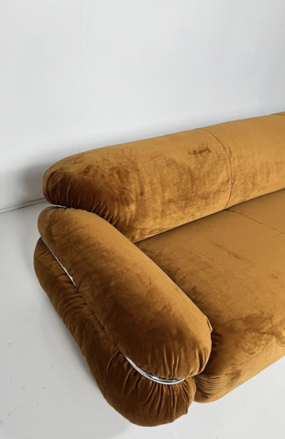 Three Seater Sesann Sofa by Gianfranco Frattini for Cassina Italy 1970s
