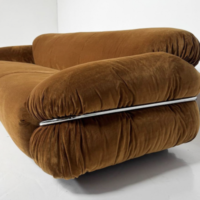 Three Seater Sesann Sofa by Gianfranco Frattini for Cassina Italy 1970s
