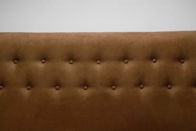 Three Seater Sofa in Brown Mohair Denmark 1950s