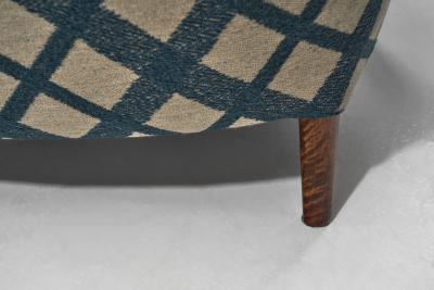 Three Seater Sofa with Tufted Buttons and Birch Legs Scandinavia 20th Century