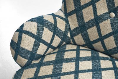 Three Seater Sofa with Tufted Buttons and Birch Legs Scandinavia 20th Century