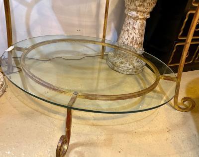 Three Tier Tall Wide Glass and Gilt Metal tag re Server Hollywood Regency Style