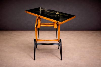 Three in one table in Hardwood with Chinoiserie theme Unknown 1950s