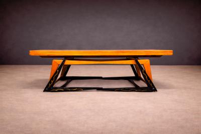 Three in one table in Hardwood with Chinoiserie theme Unknown 1950s