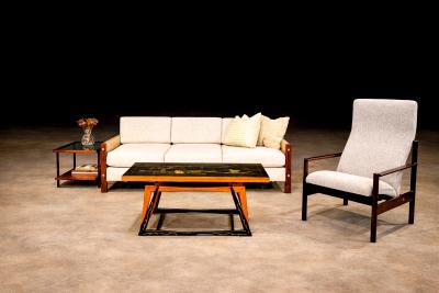 Three in one table in Hardwood with Chinoiserie theme Unknown 1950s
