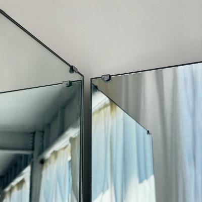 Three panel folding mirrored screen United States mid 20th century
