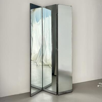 Three panel folding mirrored screen United States mid 20th century