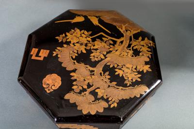 Three piece Lacquer and Wood Game Box Hokai 