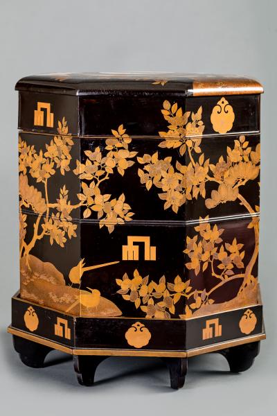 Three piece Lacquer and Wood Game Box Hokai 