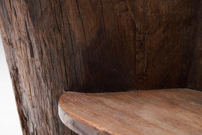 Tibetan Carved Wood T te a T te Love Seat Tibet 19th century