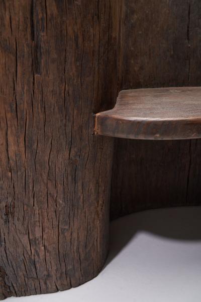 Tibetan Carved Wood T te a T te Love Seat Tibet 19th century