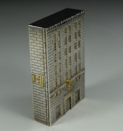 Tiffany Building Pill Box Architectural Model Sterling Silver