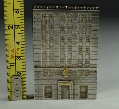 Tiffany Building Pill Box Architectural Model Sterling Silver