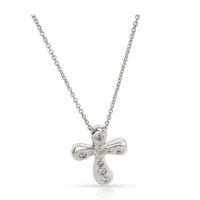 Co. Elsa Peretti Diamond Cross Pendant 
