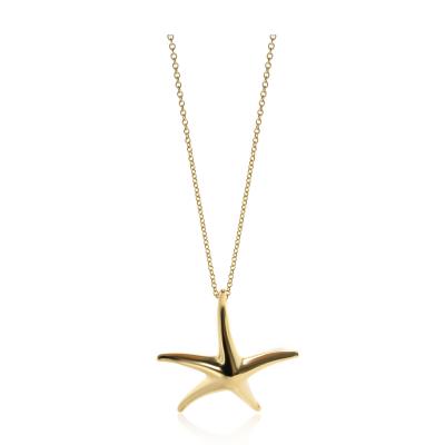 gold starfish necklace tiffany