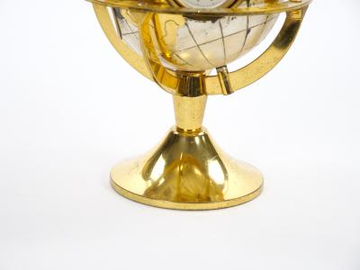 Tiffany Co Gilt Silvertone Bronze Angelus Globe Form Clock Weather Station