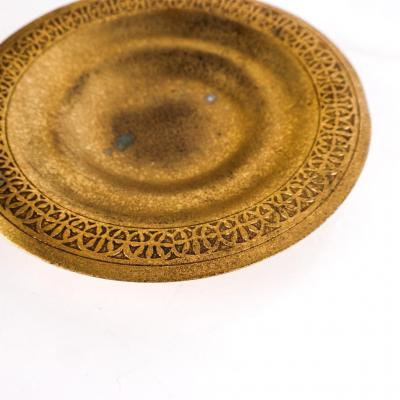 Tiffany Co New York Gilt Brass Decorative Pair of Plate