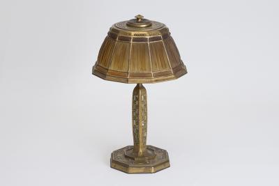 Tiffany Studios Abalone Linenfold Desk Lamp
