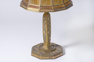 Tiffany Studios Abalone Linenfold Desk Lamp